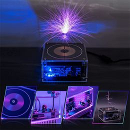 Decorative Objects Figurines For Tesla Coil S er Bluetooth compatible Music Wireless Touchable Artificial Lightning High Frequency Power Tool Gift 230111