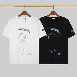 Classic Flocking Label mens t shirt Embroidered Label tee France Luxury Brand shirts Size S--XXL MO1