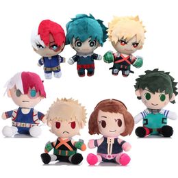 Plush Backpacks 15cm 24cm Soft Cartoon Anime My Hero Academia stuffed doll Izuku Midoriya Katsuki Bakugou Shouto Todoroki toys Gift 230111