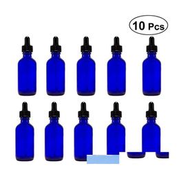Storage Bottles Jars 10Pcs 20Ml Glass Liquid Reagent Pipette Bottle With Eye Dropper Drop Essential Oil Spray Refillable Delivery Othbc