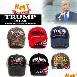 Party Hats President Donald Trump 2024 Ball Hat Baseball Caps Designers Summer Women Mens Snapback Sports Jogging Outdoor Beach Sun Dhmoi