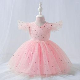 Girl Dresses Baby Summer Infant Sequin Mesh Christmas Princess Dress 1st Birthday Party Clothes