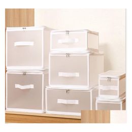 Storage Boxes Bins Waterproof Pp Plastic Folding Box 7 Size Sorting Bag Clothing Washing Clothes Drop Delivery Home Garden Houseke Dhmud