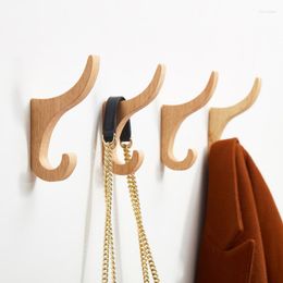 Hooks Wall Wooden Hook Coat Rack Door Hanger Key Decorative Holder Multi-Purpose Storage Gadgets Organiser Kitchen Bathroom Accessori