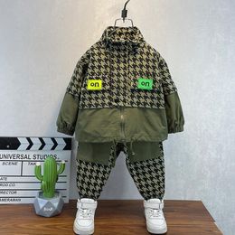 Clothing Sets Autumn 1-10 Year Old Baby Letter Long Sleeve Windbreaker Set Boys' And Girls' Sweater Trousers Two Piece Simple