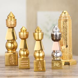 Decorative Objects Figurines Buddhist Feng Shui 6" Brass Five Element Pagoda Amulet can be equipped with Tibetan treasures pagoda heaven and earth 230111