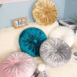 Pillow Nordic Style Ice Flower Velvet Handmade Small Pumpkin Backrest Chair Sofa Round Floating Window Seat