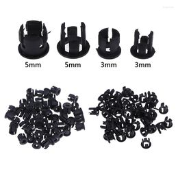 Lamp Holders 50pcs/lot Useful Black Plastic 3mm 5mm LED Diode Holder Clip Bezel Socket Mount