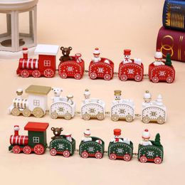 Christmas Decorations Wooden Train Children's Gifts Window Display