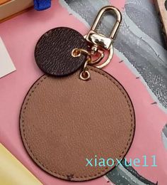 Round Designer Letter Key Chain Accessories Unisex Key Ring PU Leather Alphabet Pattern Car Keychain Jewellery