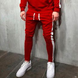 Men's Pants Casual Men 2023 Spring Autumn Men's Outdoor Elastic Waist Drawstring Patchwork Sports Trousers White Red M-3XL