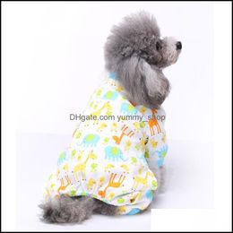 Dog Apparel Pet Clothes Pyjamas Coat Jumpsuit Small Floral Shirt Puppy 20 Colour 4 Size Drop Delivery Home Garden Supplies Otzee