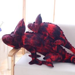 Plush Dolls Simulation Chameleon Lizard Doll Toy Funny Pillow Creative Trick Men and Women s Birthday Gifts 230111