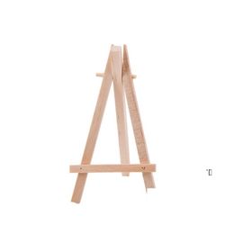 Party Decoration 8X15Cm Natural Wooden Mini Tripod Easel Wedding Painting Small Holder Menu Board Accessoriy Stand Display Holders R Otfxn