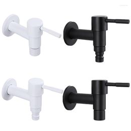 Bathroom Sink Faucets 304 Stainless Steel Black And White Washing Machine Faucet Outdoor Garden Mop Tap