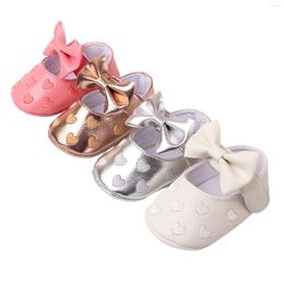 First Walkers 2023 Baby Girls Walking Shoes Bow Embroidery Footwear Soft Sole Non-slip Prewalker 0-12Months