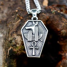 Pendant Necklaces 2023 Men's 316L Stainless Steel Egypt Cross Anubis God Finger Necklace For Teens Religion Jewelry Gift