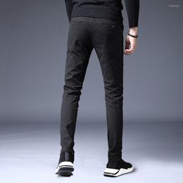 Men's Pants Pantalones Hombre Fashion Casual Solid Straight Slim Trousers Pantaloni Uomo Drawstring Long Streetwear