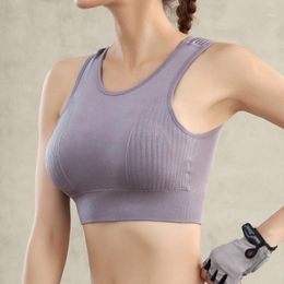 Gym Clothing S-XL Rimless Sports Bra Solid Color Vest Style Breathable Hollow Beauty Back Shockproof For Yoga Running 3 Colors Choose