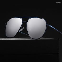 Sunglasses Men Mirror Polarised Women Blue Mercury Driving Sun Glasses Metal UV400 Lense Pilot Eyeglasses Frame Fishing Eyewear