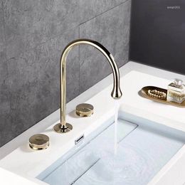 Bathtub Faucets Gold Bathroom Faucet Double Handle Design Instal On All Brass Cold And Tap