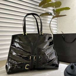 Glossy leather shopping baglady totes genuine leather WOMEN luxurys designers bags Handbags fashion messenger shoulder crossbody bag purse shoppingbag