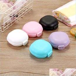 Soap Dishes Plastic Travel Box With Lid Portable Waterproof Bathroom Creative Aroon Soaps Dish Boxes Holder Case 5 Colours Drop Deliv Dho9M