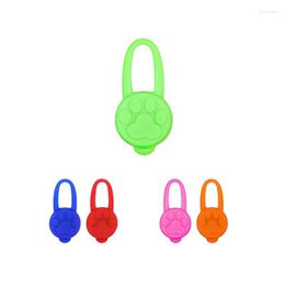 Dog Collars A63I 5Pcs Pet Light Night Walking Multifunctional LED Luminous Silicone Pendant Outdoor Anti-Lost