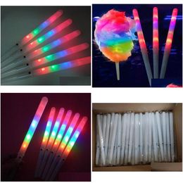 Party Favor New 28X1.75Cm Colorf Led Light Stick Flash Glow Cotton Candy Flashing Cone For Vocal Concerts Night Parties Dhs Fy5031 D Dhysd