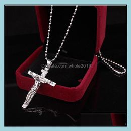Pendant Necklaces Pretty Cross Pendants For Beautifly Jewelry Chokeres Wholesale Jesus Necklace Drop Delivery Dhj0P