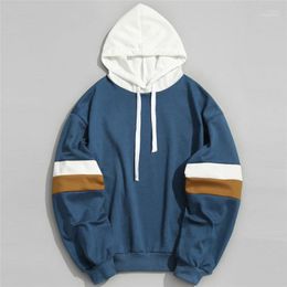 Men's Hoodies Autumn Winter Men Casual Patchwork Slim Fit Hoodie Streetwear Outwear Blouse Sweatshirt Wholesale Drop #E09 Wholesale1