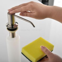 Kitchen Faucets Vidric Deck Mount Brushed Nickel Stainless Steel Pump Foam Liquid Lotion Countertop Soap Dispenser With 13 OZ PP Large B