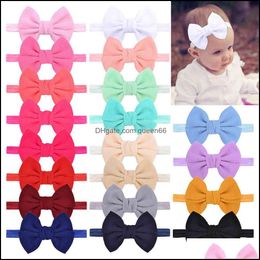 Headbands Baby Girls Headband 43 Inch Hair Bows Elastic Hairband For Born Infant Toddler Pographic Accessorie Drop Delivery Jewellery Otdq7