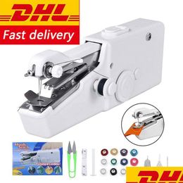 Craft Tools Dhs Mini Portable Handheld Sewing Hines Stitch Sew Needlework Cordless Clothes Fabrics Electric Hine Drop Delivery Home Dhf9M