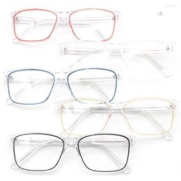 Sunglasses Frames CP052 Fashion Medium Size Blue Black Red Line Colour Wrapped Rectangle Lens Shape Optical Glasses Spring Hinge Plastic