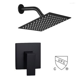 Bathroom Shower Sets Black Faucet UPC Certification High Quality Brass One Function Cold And Tap Wall-Mounted