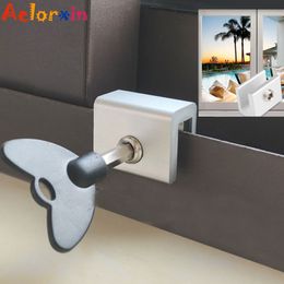 Baby Locks Latches Child Protection Safety Adjustable Sliding Window Stop Aluminium Alloy Security With Keys 230111