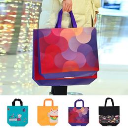 Shopping Bags Reusable Eco-friendly Bag Multifunctional Non-woven Portable Folding Print Grocery Clothing Storage Pouch