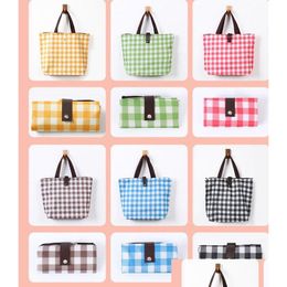 Storage Bags Folding Oxford Cloth Waterproof Pack Travelling Carry Shop Bag With Handle Dry And Wet Separation Portable Advertisement Dhpql