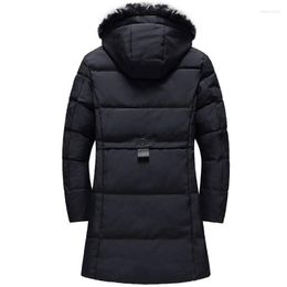 Men's Trench Coats 2023 Winter Men Casual Long Thick Jackets Mens Outwear Windproof Fur Collar Thicken Warm Parkas 4XL Clothes Abrigo Hombre