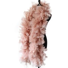 Other Home Garden 2 Meters Brown Turkey Feather Boa Big Fluffy Marabou Feathers Scarf For Cosplay 200g Costume Clothing Decoration Plume Boas 230111