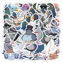 60Pcs Funny Cartoon Cute Pigeon Stickers Columba Dove Bird Graffiti Stickers for DIY Luggage Laptop Skateboard Motorcycle Bicycle Stickers