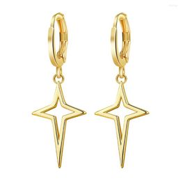 Hoop Earrings Stainless Steel Star Light And Decoration Cross Earring Jewellery For Your Girlfriend Gift