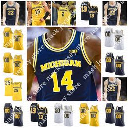 Custom Michigan Wolverines Basketball Hunter Dickinson Jett Howard Terrance Williams II Bufkin Jaelin Llewellyn Joey Baker Jace Howard Any