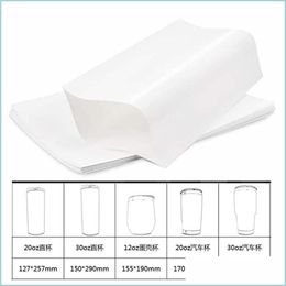 Gift Wrap White Sublimation Shrink Film Sleeve For Bottles Heat Press Printing Tumbler Mugs Drop Delivery Home Garden Festive Party Dhnr0