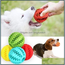 Dog Toys Chews Pet 5Cm Interactive Elasticity Ball Natural Rubber Leaking Tooth Clean Balls Cat Chew Interactivetoys Wll415 Drop D Otq0A