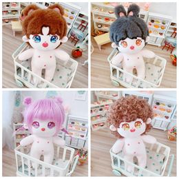 Zaini peluche 20cm Doll Idol Farcito Super Star Figure s Con capelli Cotone Giocattoli per bambini ies YiBo Fans Collection Gift 230111