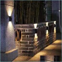 Decorative Objects Figurines Smart Solar Led Outdoor Light Waterproof Garden Decor Lamps For Balcony Courtyard Street Wall Drop De Dhd0W