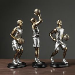 Decorative Objects Figurines Creative Basketball Sports Figure Sculpture Home Decoration Ornaments Holiday Embellishments Desktop Decorations 230111
