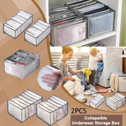 Storage Drawers Mesh Clothes Box Trouser Compartment Drawer Bag 2pc Washed Home Organiser Divider Closet